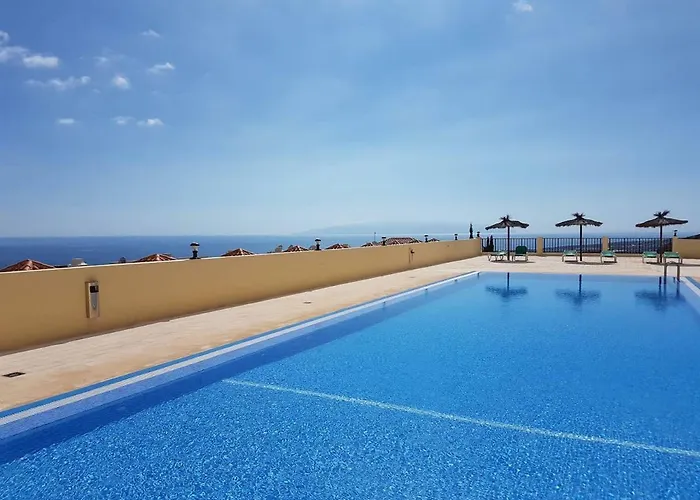 Nyaraló Roque Del Conde With Fantastic Sea View, Terrace, Pool, Wifi, Sat-tv, Garage