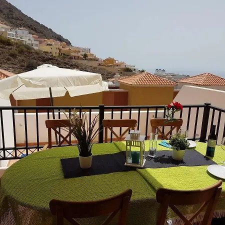 Roque Del Conde With Fantastic Sea View, Terrace, Pool, Wifi, Sat-tv, Garage Semesterbostad